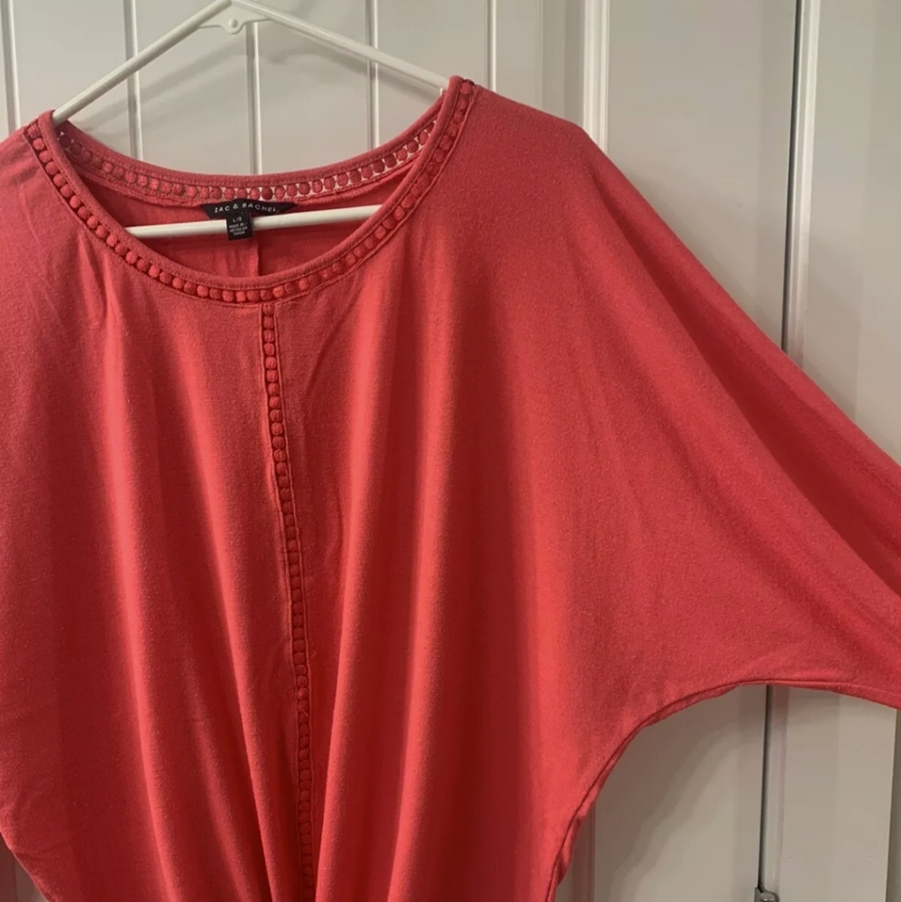 zac & rachel blouse long sleeved coral - Picture 2 of 3